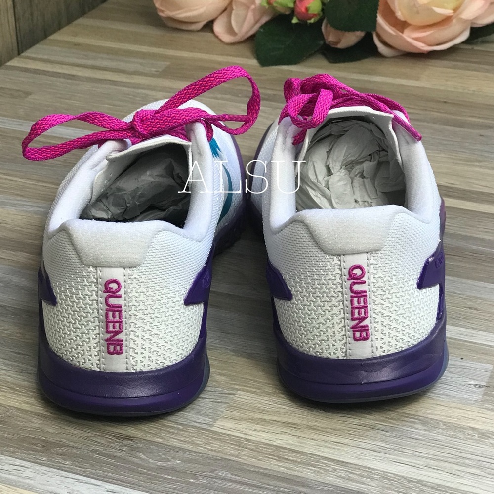 NikeID Metcon 4 White Violet Pink W AUTHENTIC - Picture 4 of 8